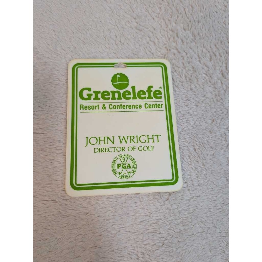 Grenelefe Resort Golf Director John Wright PGA of America Pass‎ Badge
